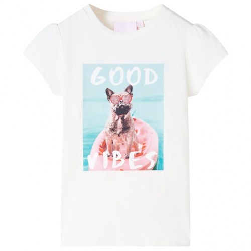 T-shirt til børn str. 140 - ecru