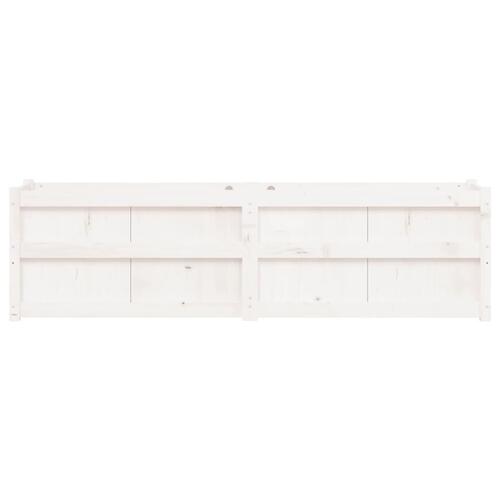 Plantekasse 180x50x50 cm massivt fyrretræ hvid