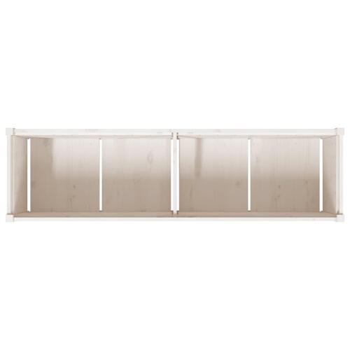 Plantekasse 180x50x50 cm massivt fyrretræ hvid