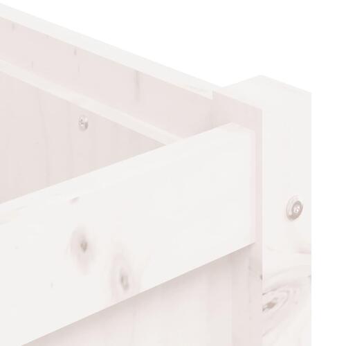 Plantekasse 180x50x50 cm massivt fyrretræ hvid
