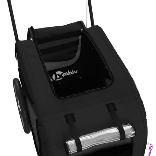 Cykeltrailer til kæledyr oxfordstof og jern sort