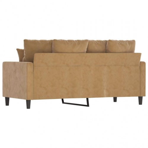 2-personers sofa i velour - brun