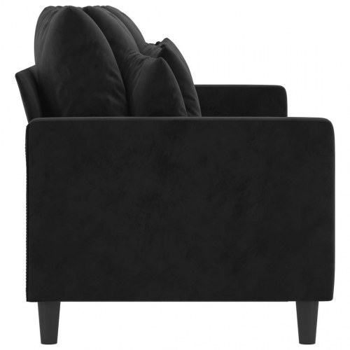 3-personers veloursofa - sort