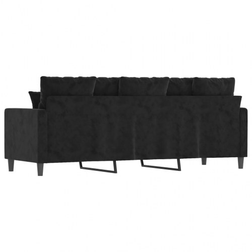 3-personers veloursofa - sort