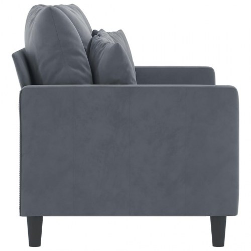 2-personers veloursofa 120 cm - mørkegrå