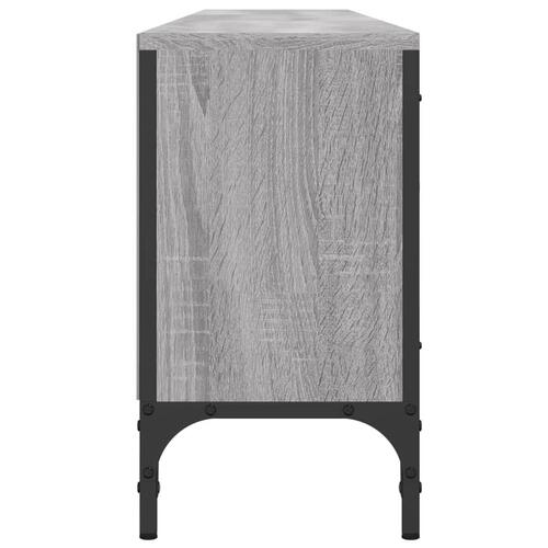 Tv-bord med skuffe 200x25x44 cm konstrueret træ grå sonoma-eg