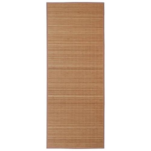 Gulvtæppe 120x180 cm rektangulært bambus brun