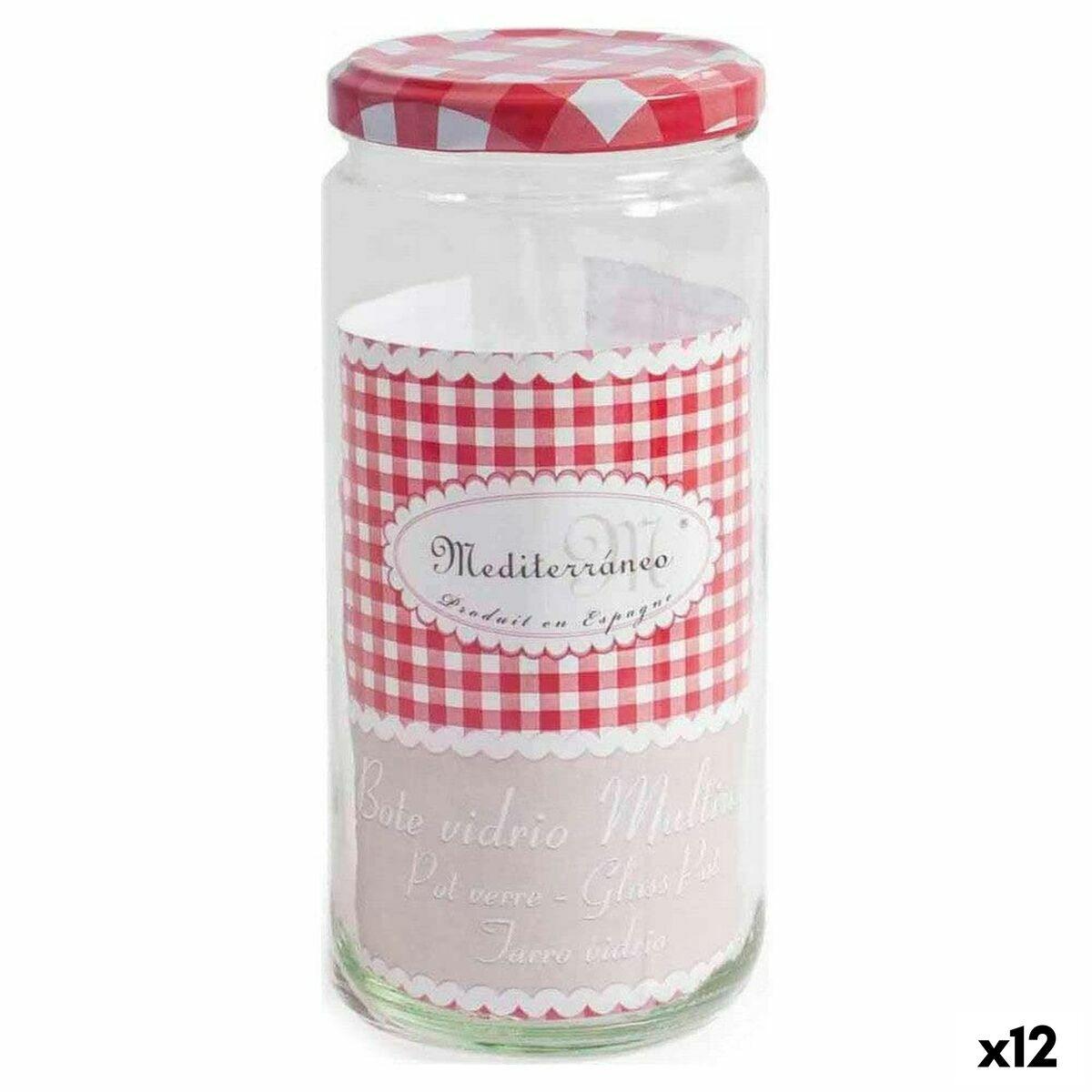 Mediterraneo multifunktionelle glasbeholdere 720 ml - 12 stk. med låg
