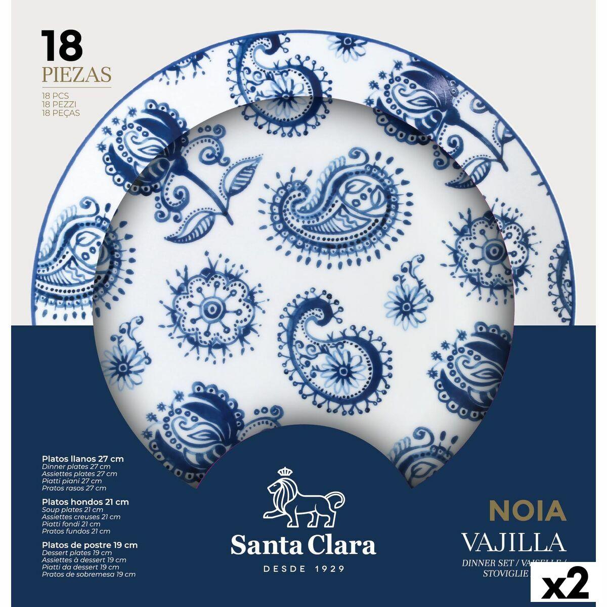 Spisestel porcelæn - Santa Clara Noia, 18 dele, cirkulært (2 enheder)