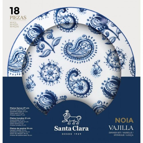 Spisestel porcelæn - Santa Clara Noia, 18 dele, cirkulært (2 enheder)