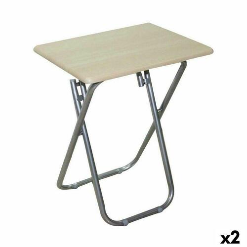 Foldbart serveringsbord Confortime Træ 66 x 38 x 48 cm (2 enheder)