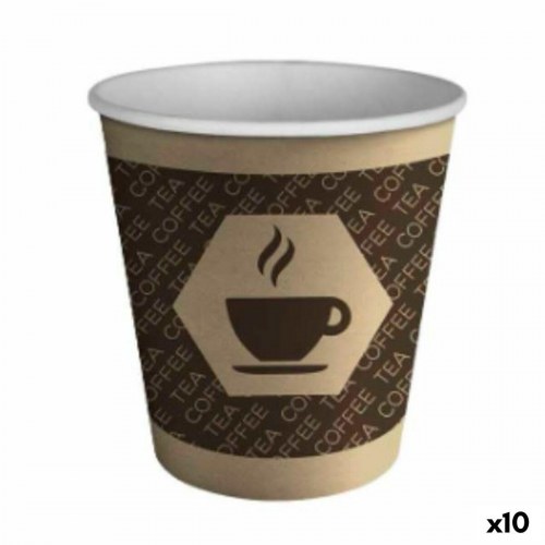 Algon pap engangskopper til kaffe - 10 sæt (i alt 100 dele)