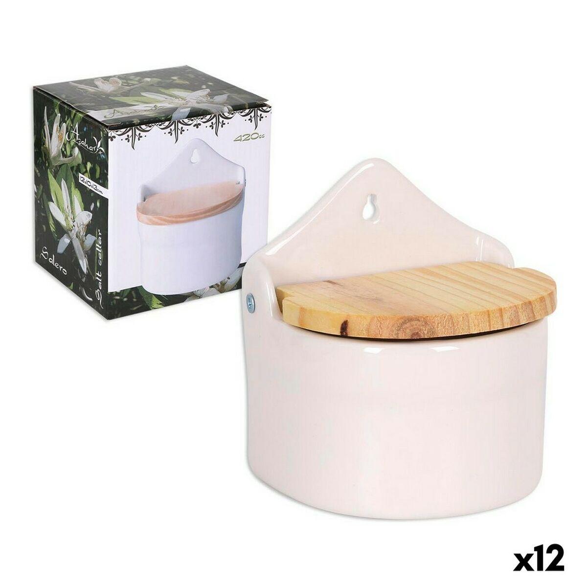 Saltbøsse med låg Azahar Træ 420 ml 11,7 x 10 x 13 cm (12 enheder)
