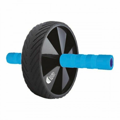Mavehjul med skridsikker base - LongFit Sport, blå/sort
