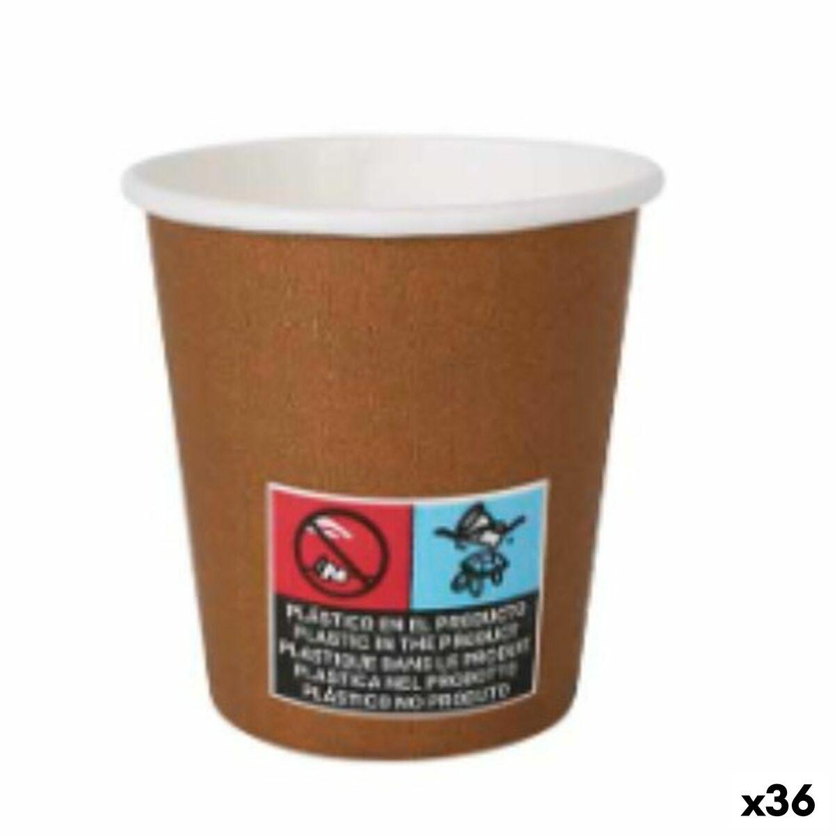 Algon engangskopper i pap, brun - 80 ml, 36 stk. (sæt à 50 dele)