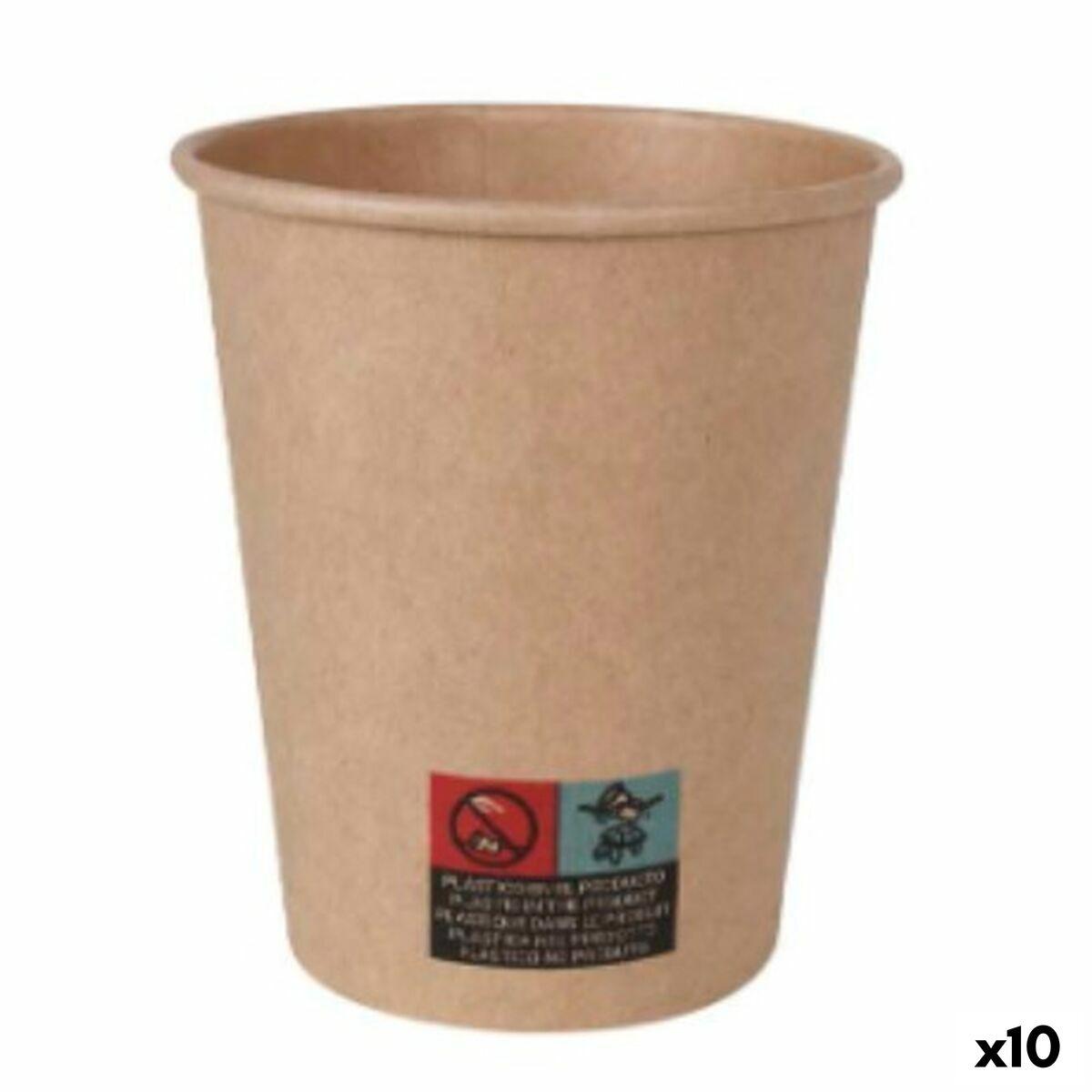 Algon pap engangskopper 250 ml - 10 sæt á 10 (100 stk)