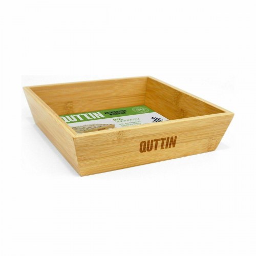 Quttin serveringsskål i bambus, brun - 20 × 20 × 5 cm (12 stk.)