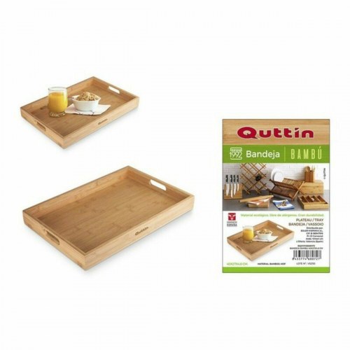 Quttin serveringsbakke i bambus 40 × 27 × 4,6 cm - 6 stk.