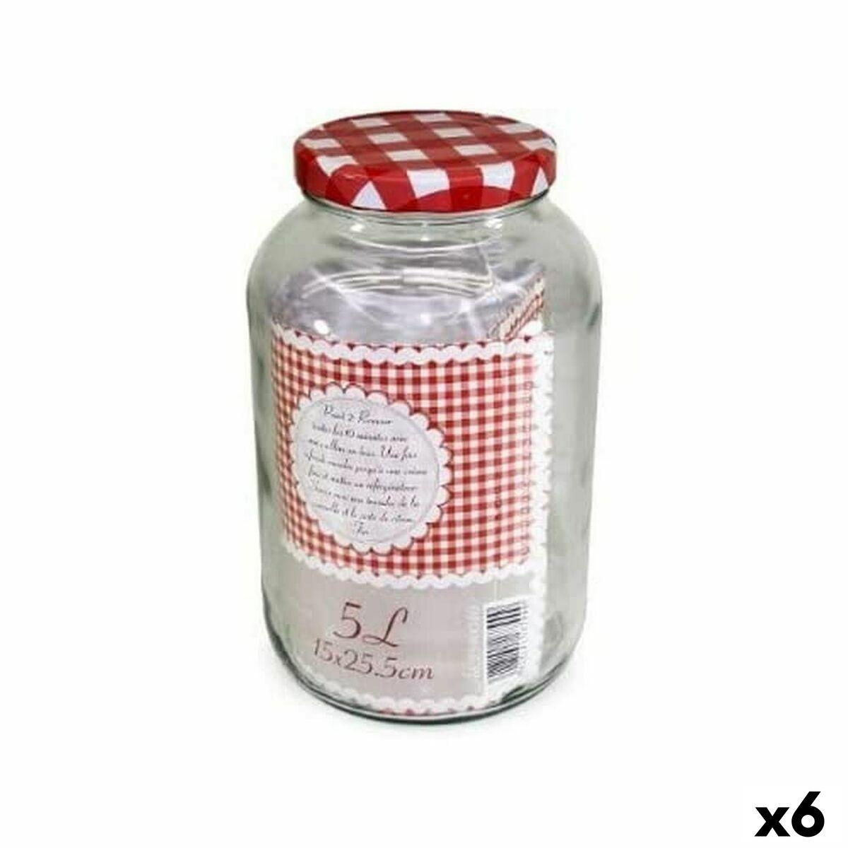 Inde Galon multifunktionelle glasbeholdere m. låg - 6 stk.
