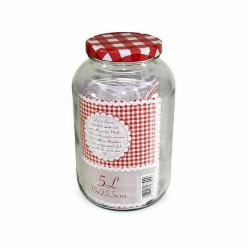 Inde Galon multifunktionelle glasbeholdere m. låg - 6 stk.