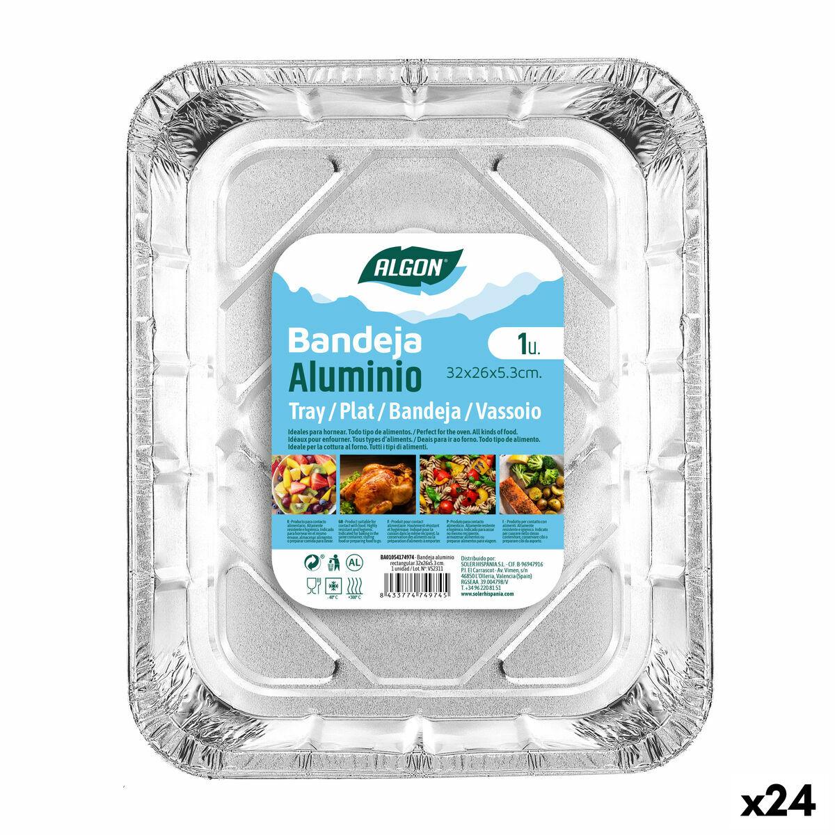 Bakke Algon Aluminium Rektangulær 32 x 26 x 5,3 cm (24 enheder)