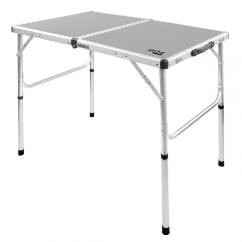 Aktive sammenklappeligt campingbord - grå, 90 × 70 × 60 cm (2 stk.)