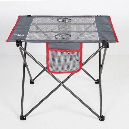 Aktive sammenklappeligt campingbord grå 62 × 50 × 50 cm (2 stk.)