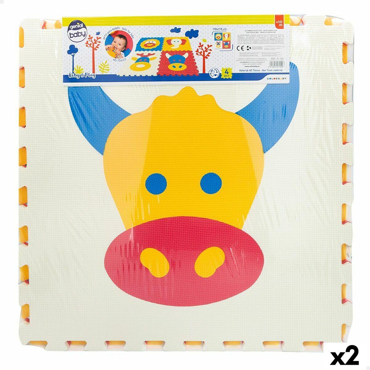 Puslespilstæppe Colorbaby Dele Dyr 118 118 Eva Enheder