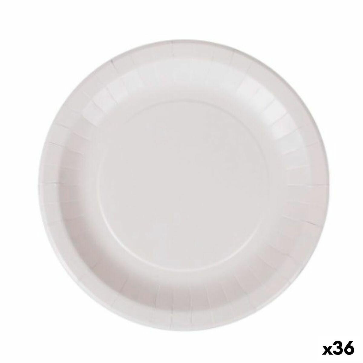 Algon engangstallerkener - hvid pap, Ø 28 cm (36 stk.)