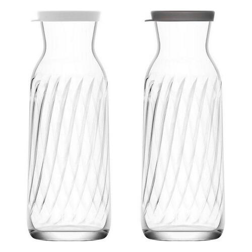 Glasflaske LAV 1,2 L Med låg (12 enheder)