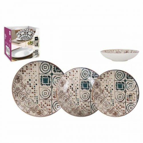 Inde Spisestel Creta i porcelæn - 2 enheder (12 dele)