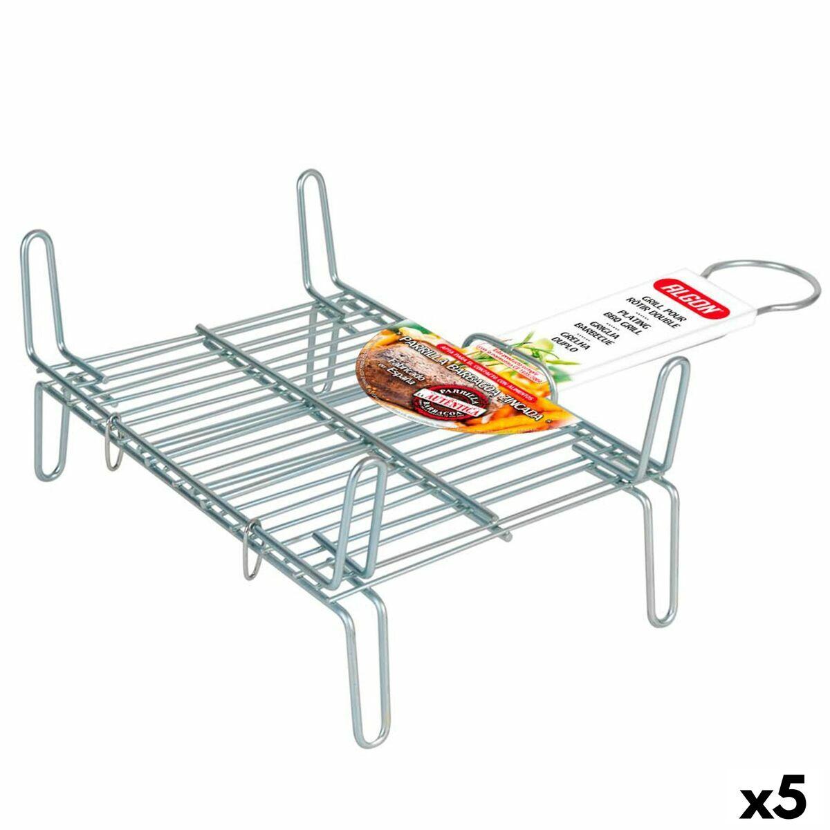 Grill Algon Dobbelt Galvaniseret 20 X 25 Cm 5 Enheder