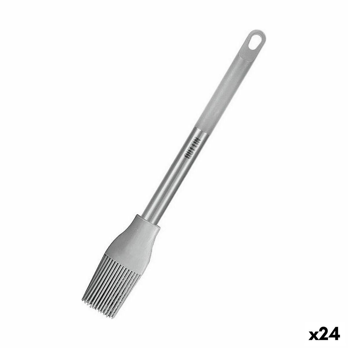 Silikone Pensel Quttin Grå Silikone Stål 28 X 4 Cm 24 Enheder