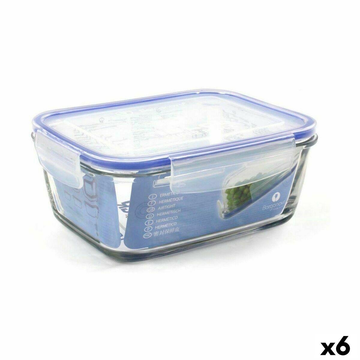 Hermetisk Madkasse Borgonovo Superblock Rektangulær 21 X 16 X 8 5 Cm 6 Enheder