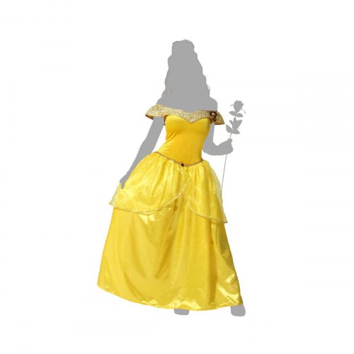 Gylden prinsessekostume til voksne - XL