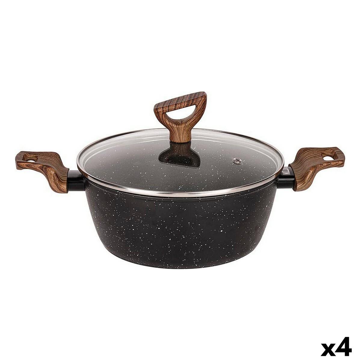 Gryde Med Låg Quttin Ecological Sort Smedet Aluminium Enheder