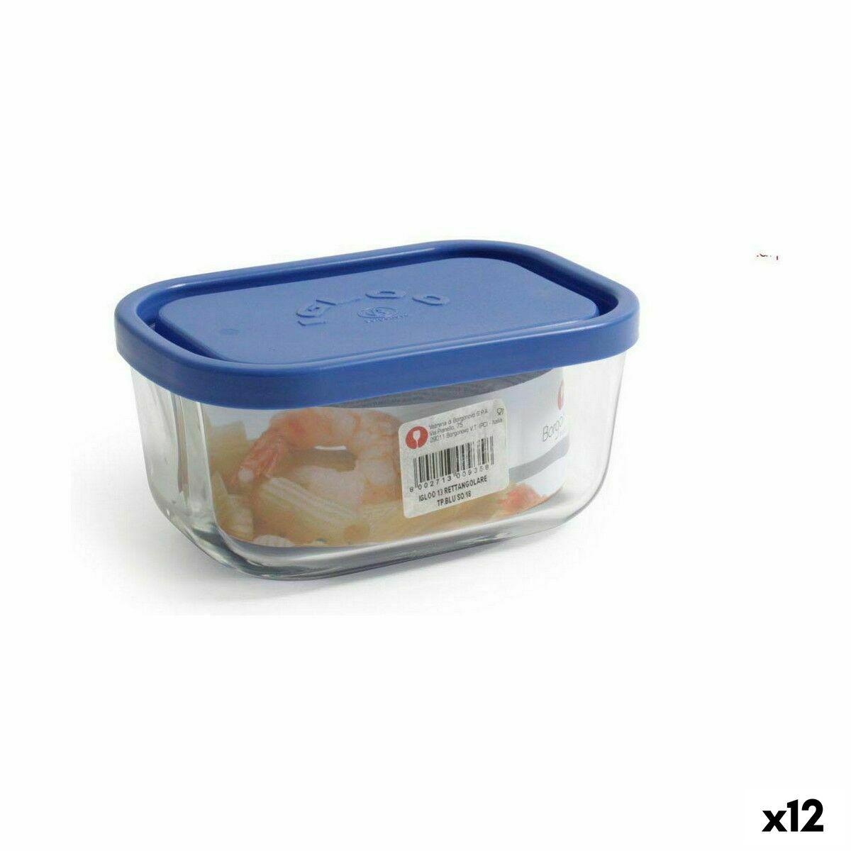 Madkasse Borgonovo Blå Rektangulær 400 Ml 13 5 X 9 5 X 6 5 Cm 12 Enheder
