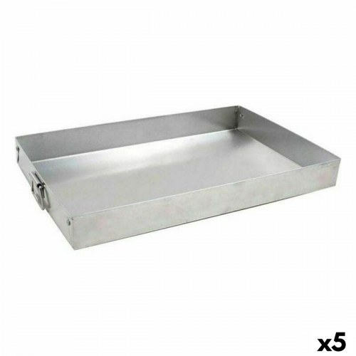 VR rektangulær bageform i aluminium, sølv 30 × 19 × 3,5 cm (5 stk.)