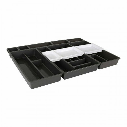Tontarelli Bella bestikholder, sort/hvid - 10 dele, 70 × 49,2 × 6,7 cm (4 enheder)