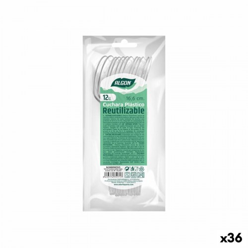 Algon genanvendelige skeer - gennemsigtige, 36 stk., 16,6 cm