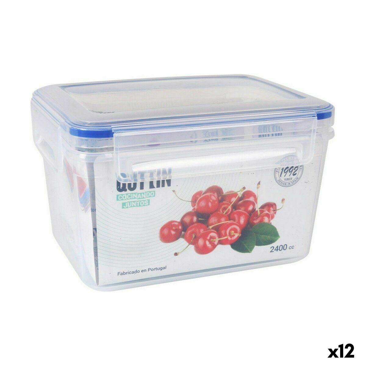 Hermetisk Madkasse Quttin L&f Rektangulær 20 X 15 X 12 Cm 12 Enheder