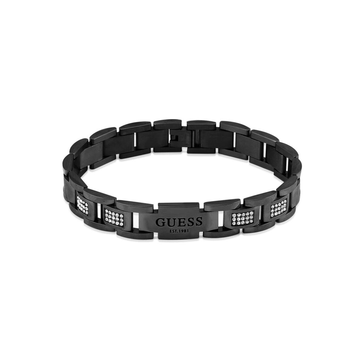 Armbånd mænd Guess - sort rustfrit stål