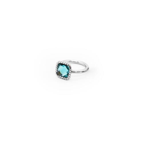 AN Jewels ring til kvinder, str. 7 - elegant metalring med blå sten