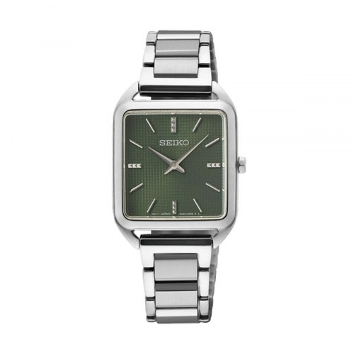 Seiko SWR075P1 dameur - kvarts, grøn skive, rustfrit stål
