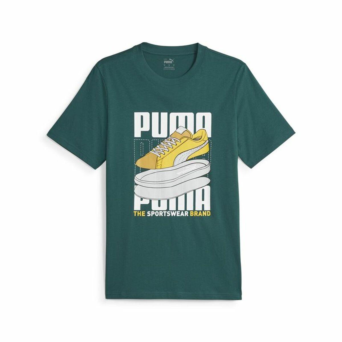 Kortærmet Shirt Til Mænd Puma Graphiccs Sneaker Grøn