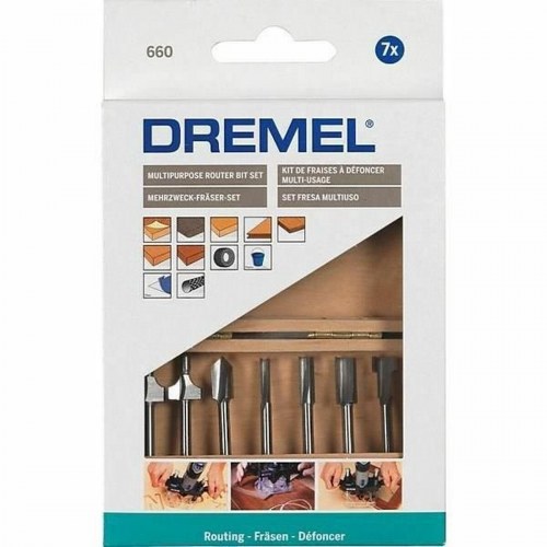 Dremel 660 fræsesæt - 7 dele til træbearbejdning