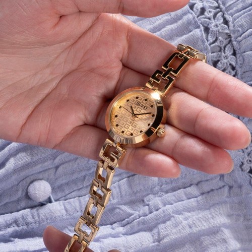 Guess dameur GW0549L2 - elegant armbåndsur i guldlook
