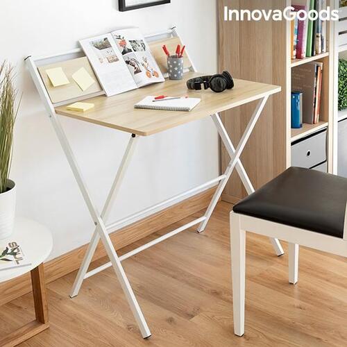 Foldbart skrivebord med hylde Tablezy InnovaGoods