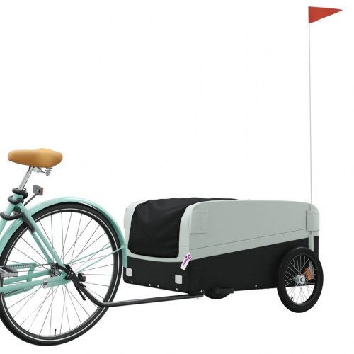 Cykelanhænger 45 kg - jern, sort/grå