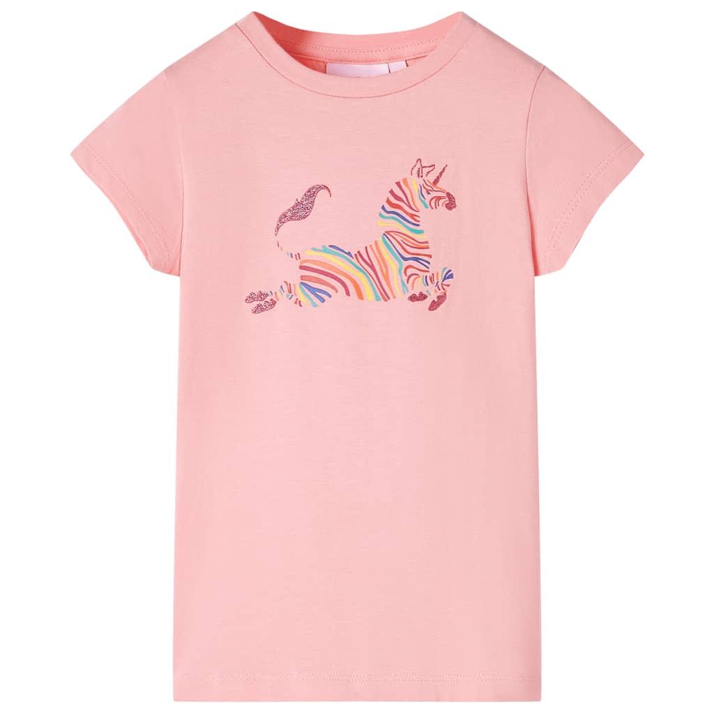 T-shirt til børn str. 116 lyserød